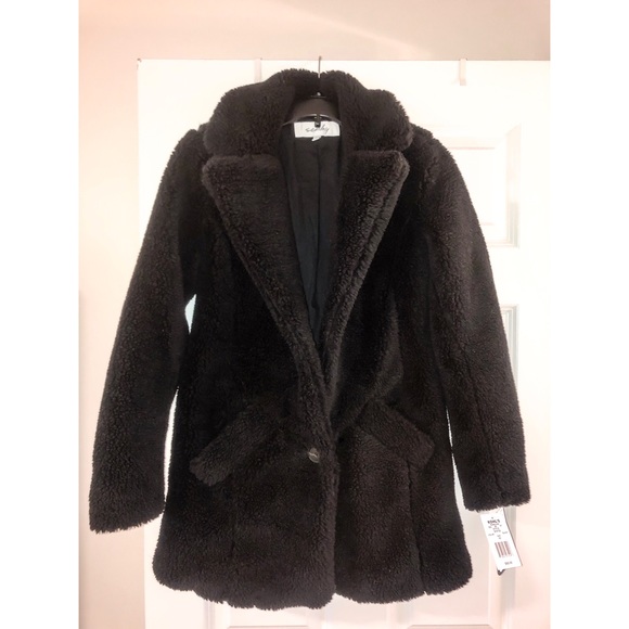 Sebby Jackets & Blazers - Black Teddy Coat Sebby Jackets & Blazers - Black Teddy Coat